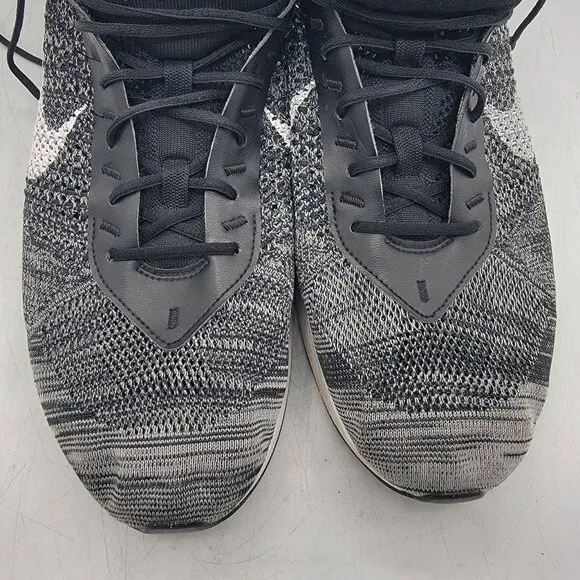 Nike Air Max Flyknit Racer Mens 15 Running Shoes Black White Oreo DJ6106-001
