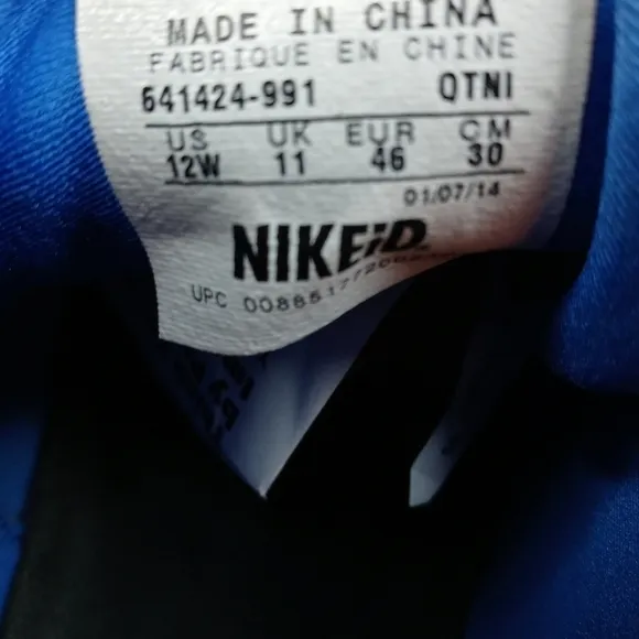 Nike Air Max Mens Running Shoes Size 12W Gray Blue