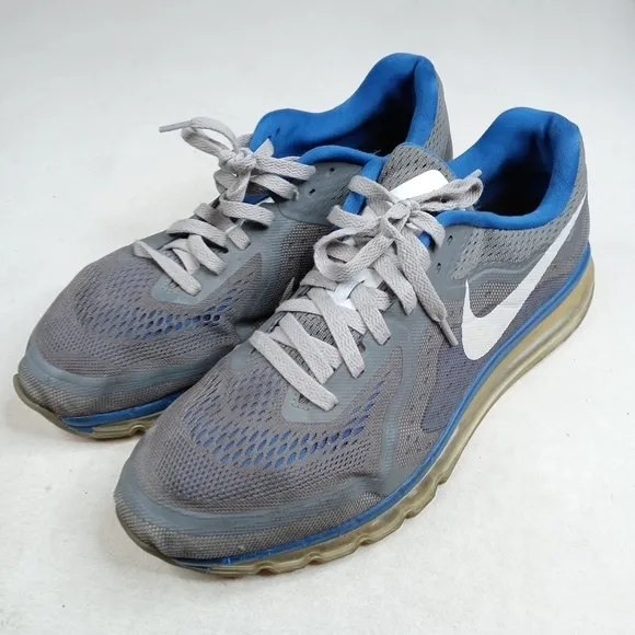 Nike Air Max Mens Running Shoes Size 12W Gray Blue