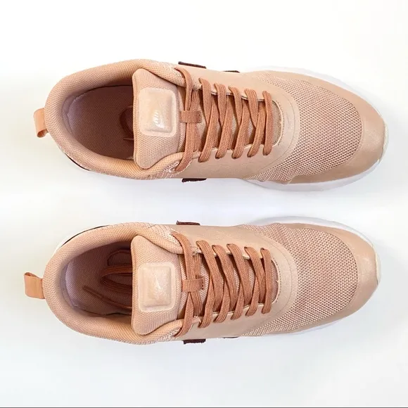 Nike air max thea bronze brown rose gold lace up athletic shoes