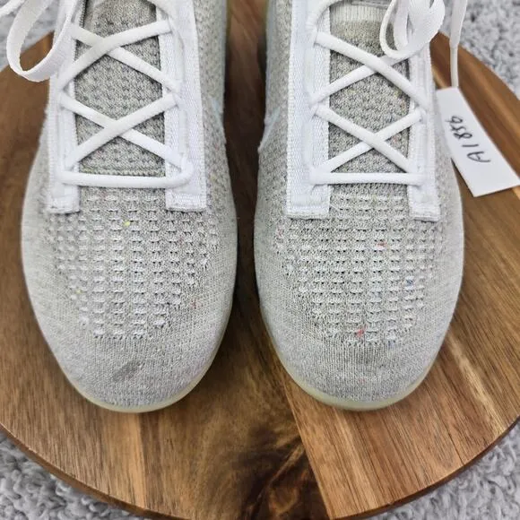 Nike Air Vapormax 2021 Flyknit White Pure Platinum Shoes Womens 8 DC4112-100