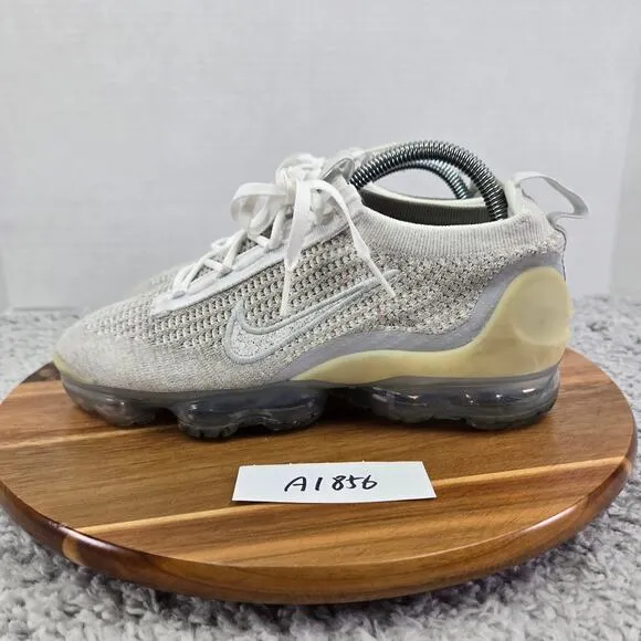 Nike Air Vapormax 2021 Flyknit White Pure Platinum Shoes Womens 8 DC4112-100
