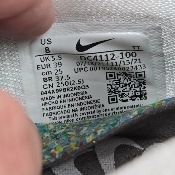 Nike Air Vapormax 2021 Flyknit White Pure Platinum Shoes Womens 8 DC4112-100