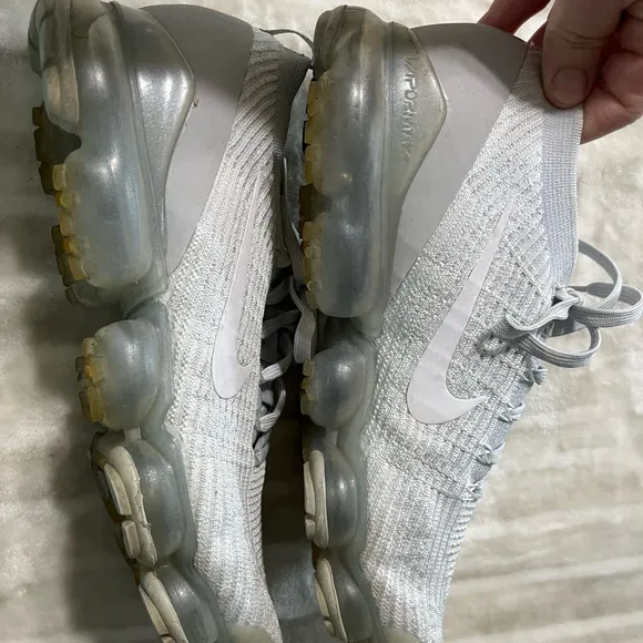 Nike Air VaporMax Flyknit 3 White Pure Platinum AJ6900-102 Men's Size 12