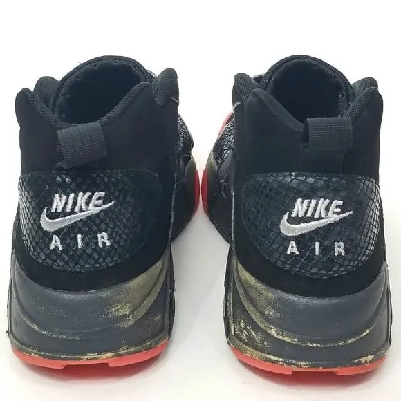 NIKE AIR VEER &quot;Premium&quot; Black Anthracite Atomic Red Sneakers Trainers Size 10.5