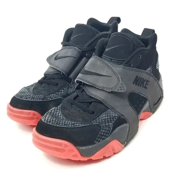 NIKE AIR VEER &quot;Premium&quot; Black Anthracite Atomic Red Sneakers Trainers Size 10.5