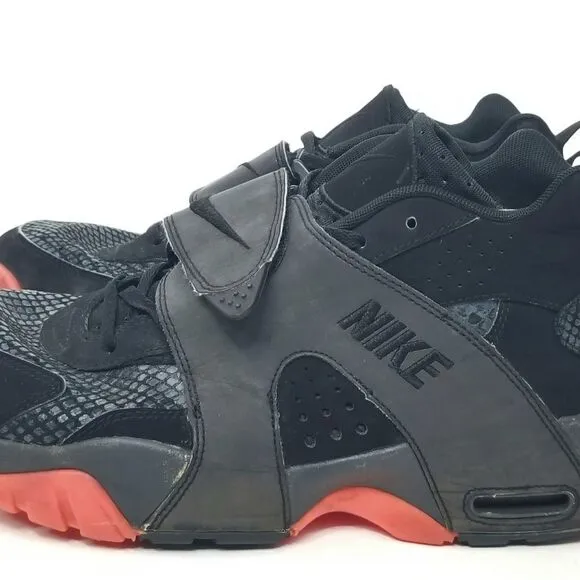 NIKE AIR VEER &quot;Premium&quot; Black Anthracite Atomic Red Sneakers Trainers Size 10.5