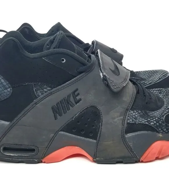 NIKE AIR VEER &quot;Premium&quot; Black Anthracite Atomic Red Sneakers Trainers Size 10.5