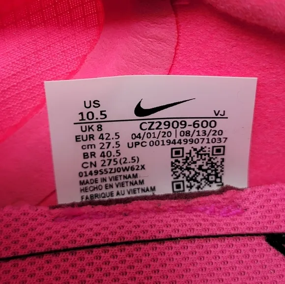 Nike Air Zoom Double Stacked Blast Sneakers Retro CZ2909-600 Womens Size 10.5