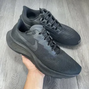 Nike Air Zoom Pegasus 37 Running Athletic Shoes Triple Black BQ9646 Men's Sz 12