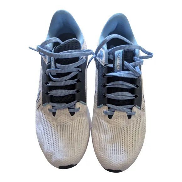 Nike Air Zoom Pegasus40 North Carolina Men's Running Shoes Blue White Size 11.5