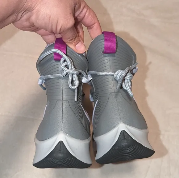 Nike Binzie Waterproof Rain Boots Sneakers Youth Size 4Y Grey Violet