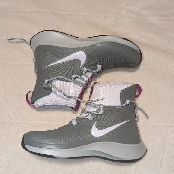 Nike Binzie Waterproof Rain Boots Sneakers Youth Size 4Y Grey Violet
