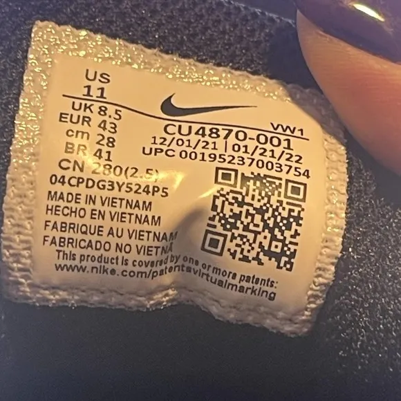Nike Black/White Air Max AP Women's Running Sneakers CU4870-001 Size 11 -NEW