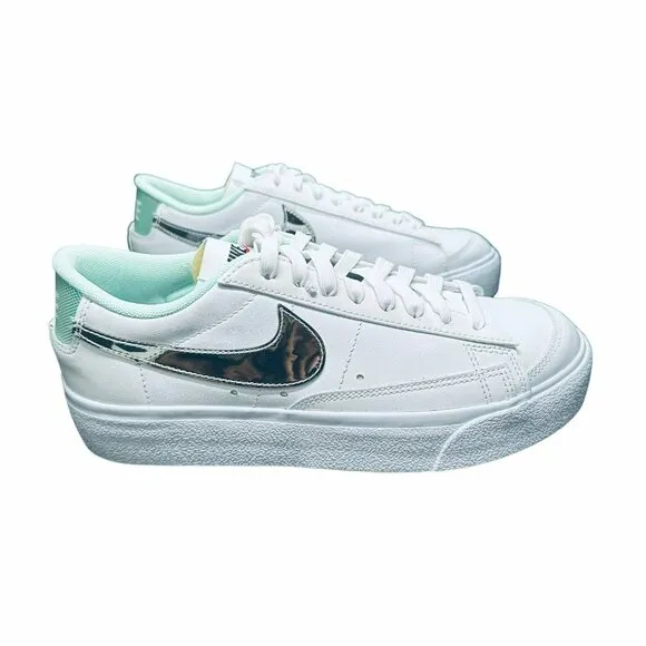 🤩Nike Blazer Low Platform Size 11.5 Women's Shoes White Silver DQ7654-100 New