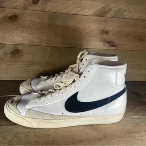 nike blazer mid 77 mens size 13 shoes white leather hightop comfort sneakers