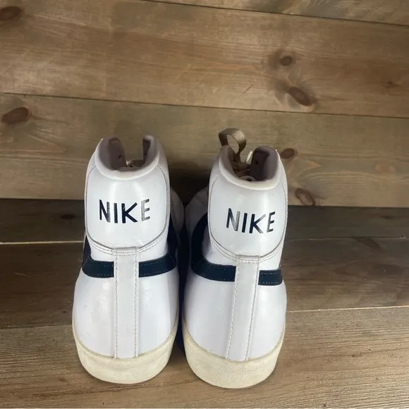 nike blazer mid 77 mens size 13 shoes white leather hightop comfort sneakers