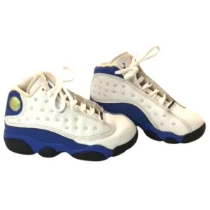 Nike Boys Air Jordan 13 Retro DJ3005-164 White Blue Basketball Shoes Size 12C