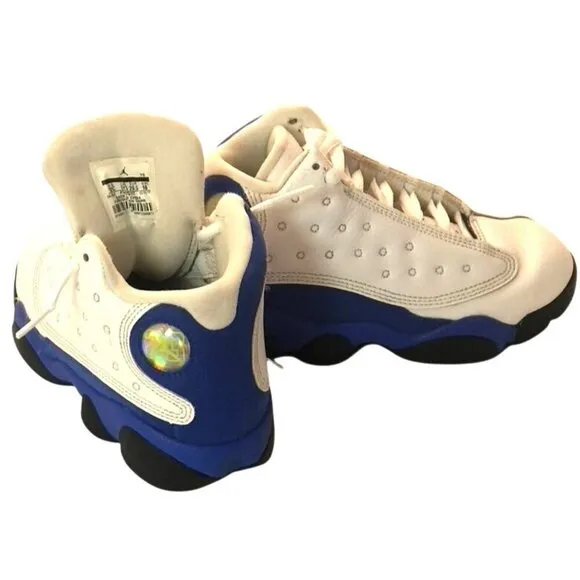 Nike Boys Air Jordan 13 Retro DJ3005-164 White Blue Basketball Shoes Size 12C