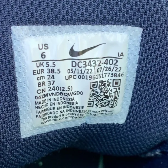 NIKE Court Vapor Lite Tennis Men’s Shoes DC3432-402 size 6 Obsidian / Blue