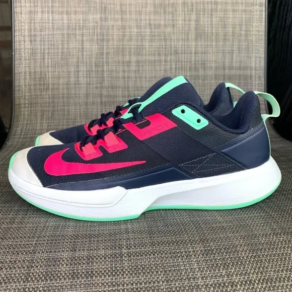 NIKE Court Vapor Lite Tennis Men’s Shoes DC3432-402 size 6 Obsidian / Blue