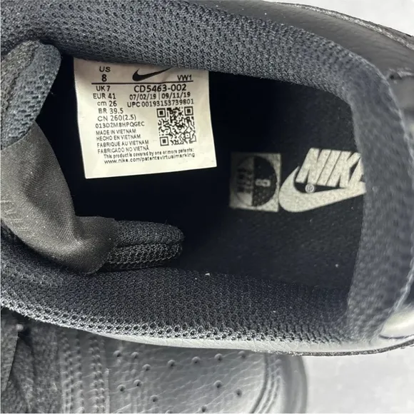 🔥🔥🔥Nike Court Vision Low Triple Black Size: 8🔥🔥🔥