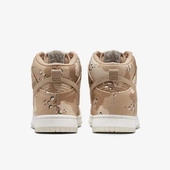 Nike Dunk High Desert Camo Womens Casual Shoes Brown DX2314-200 NEW Size 6