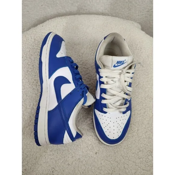 Nike Dunk Low Racer Men Sneaker 8 Blue Leather Lace Up Comfort Active Shoes