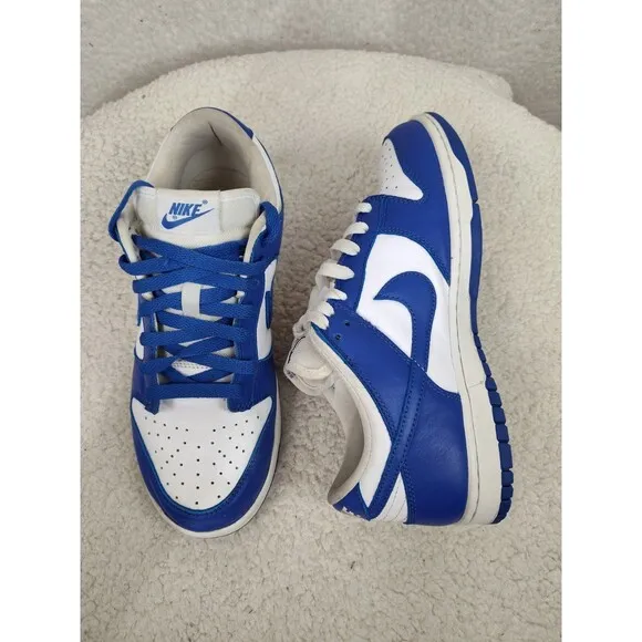Nike Dunk Low Racer Men Sneaker 8 Blue Leather Lace Up Comfort Active Shoes