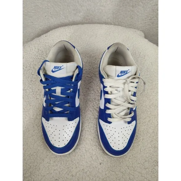 Nike Dunk Low Racer Men Sneaker 8 Blue Leather Lace Up Comfort Active Shoes