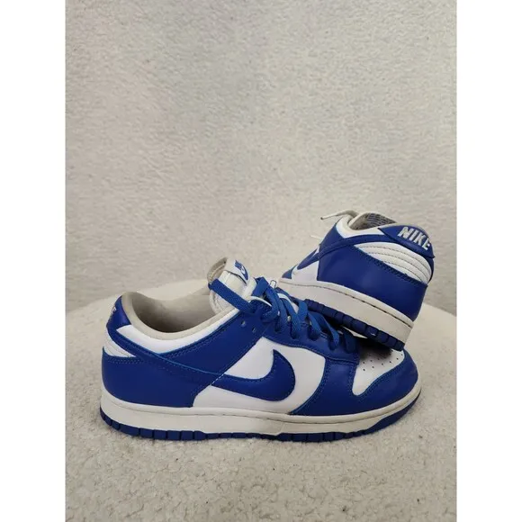 Nike Dunk Low Racer Men Sneaker 8 Blue Leather Lace Up Comfort Active Shoes
