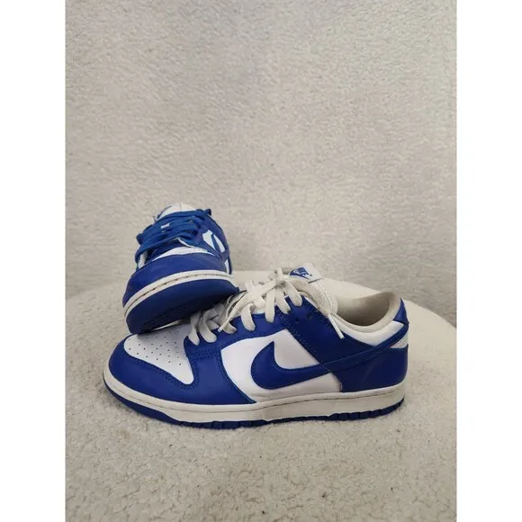Nike Dunk Low Racer Men Sneaker 8 Blue Leather Lace Up Comfort Active Shoes