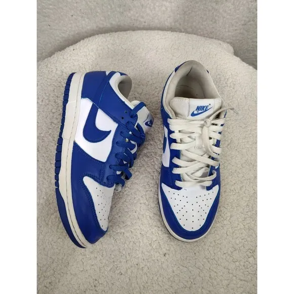 Nike Dunk Low Racer Men Sneaker 8 Blue Leather Lace Up Comfort Active Shoes