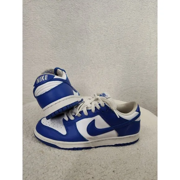 Nike Dunk Low Racer Men Sneaker 8 Blue Leather Lace Up Comfort Active Shoes