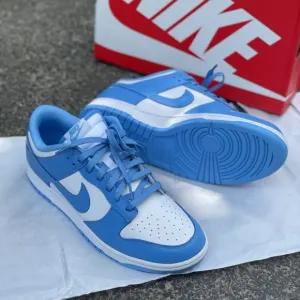 Nike dunk low-top blue and white women's sports shoes