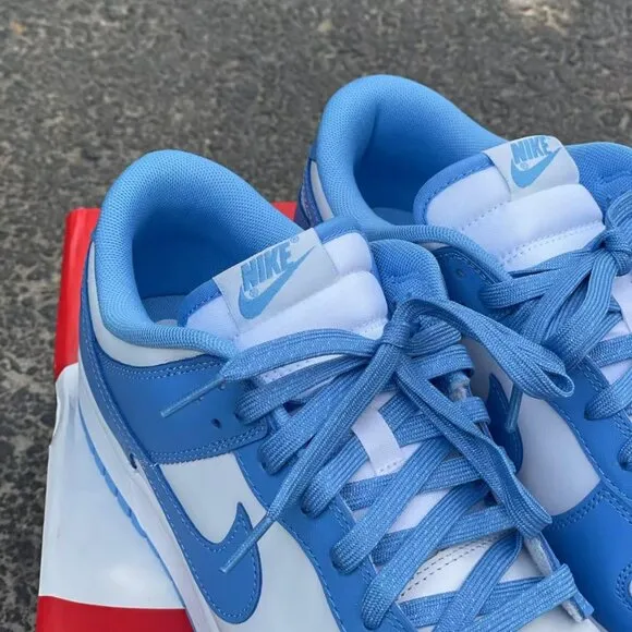 Nike dunk low-top blue and white women's sports shoes