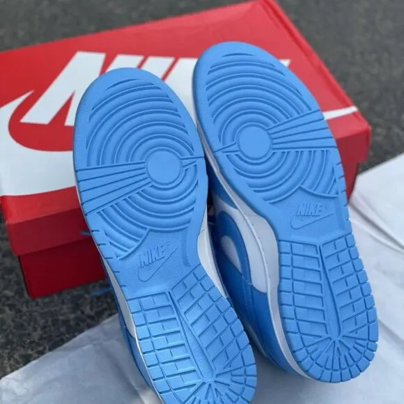 Nike dunk low-top blue and white women's sports shoes