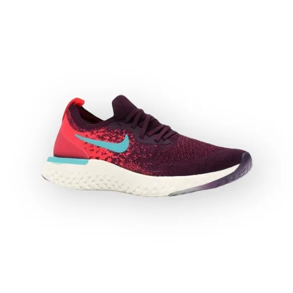 Nike ✔︎ Epic React Flyknit Running Shoes Sneakers ✔︎ Bordeaux Hyper Jade ✔︎ 7.5M