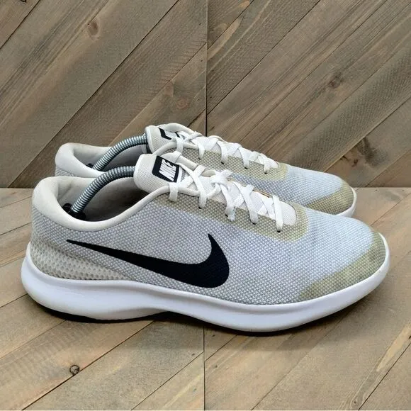 Nike Flex‎ Experience RN 7 Running Sneakers Mens Size 12 White Grey Sand Black