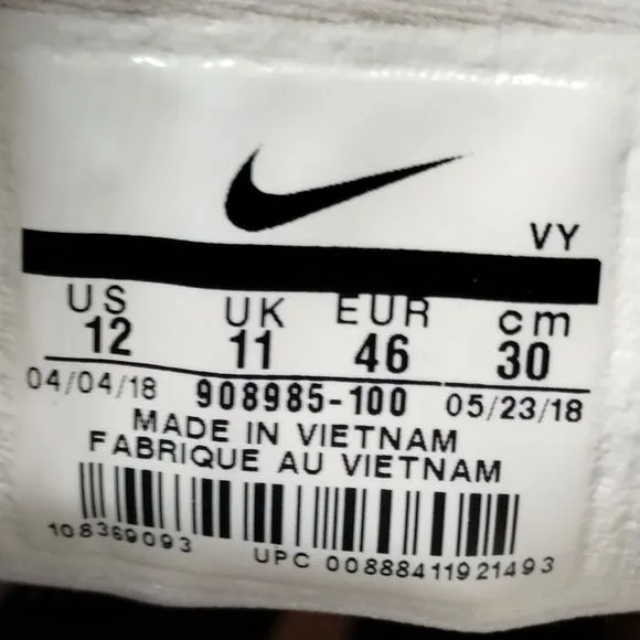 Nike Flex‎ Experience RN 7 Running Sneakers Mens Size 12 White Grey Sand Black