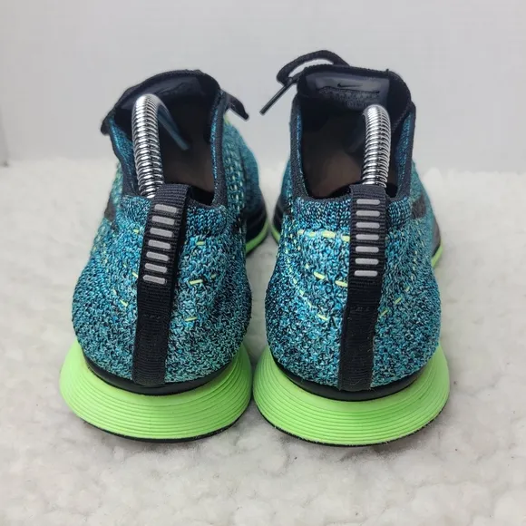 Nike Flyknit Racer 2015  Men's Running Shoes Size 10.5  Blue Lagoon 526628-401