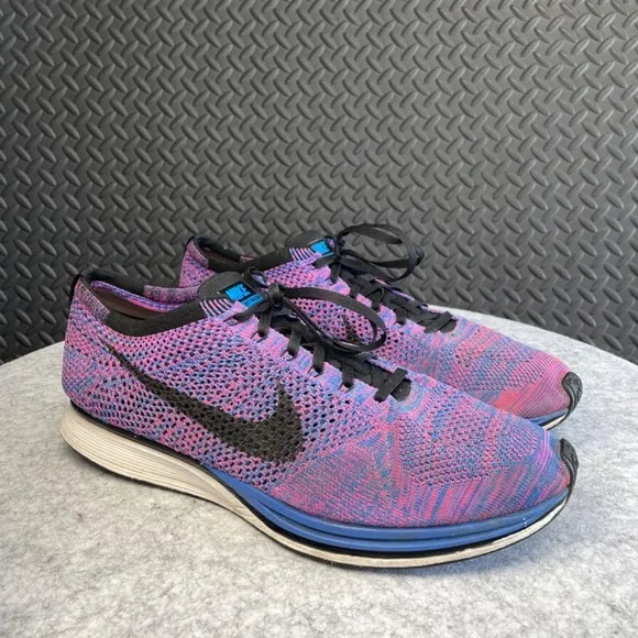 Nike‎ Flyknit Racer Game Royal Indigo Mens Size 14 Running Shoes 526628-400