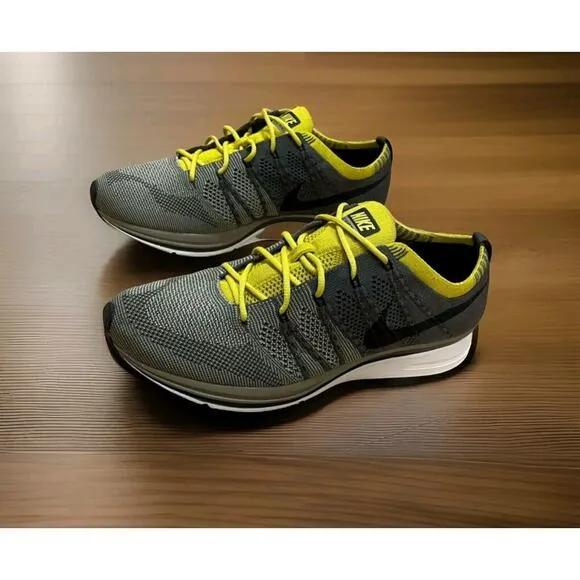 Nike Flyknit Trainer 2018 Cargo Khaki Running Shoes Size 10
