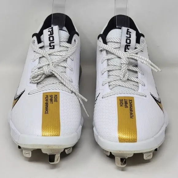 Nike Force Zoom Trout 7 Pro White Gold CQ7224-106 Metal Baseball Mens Sz 8.5 New