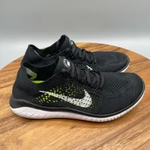 Nike Free RN Flyknit Shoes Womens 7.5 Black Running Comfort Sneakers Trainers