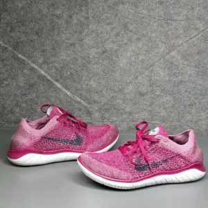 Nike Free‎ RN Flyknit Women's 10 Running Shoes Raspberry Red 942839-600
