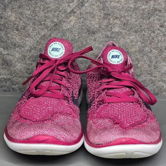 Nike Free‎ RN Flyknit Women's 10 Running Shoes Raspberry Red 942839-600