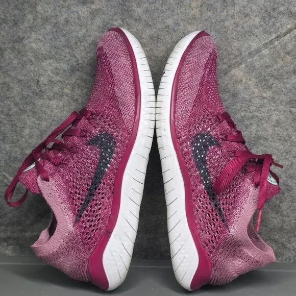 Nike Free‎ RN Flyknit Women's 10 Running Shoes Raspberry Red 942839-600