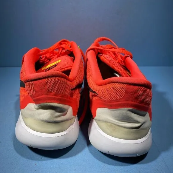 Nike Free Run 5 Crimson Red / Orange White Neon Black Mens Size 13 Running Shoes