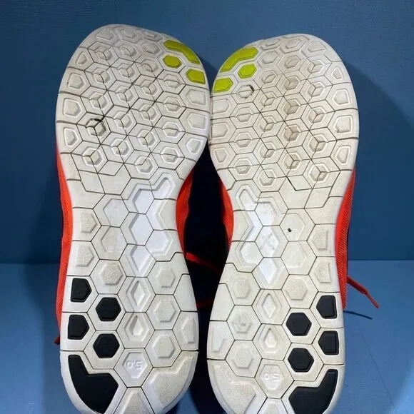 Nike Free Run 5 Crimson Red / Orange White Neon Black Mens Size 13 Running Shoes
